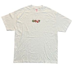 Golf Wang Men’s XL Shirt Christmas Wreathe Logo White Tyler The Creator OF Tee